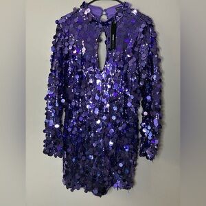 Sequin Purple Women's Dress